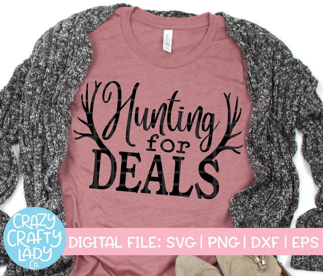 Hunting for Deals | Black Friday SVG Cut File SVG Crazy Crafty Lady Co. 