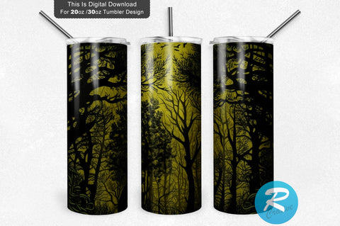 Hunting Forest background 20 oz / 30 oz Tumbler PNG Sublimation Regulrcrative 