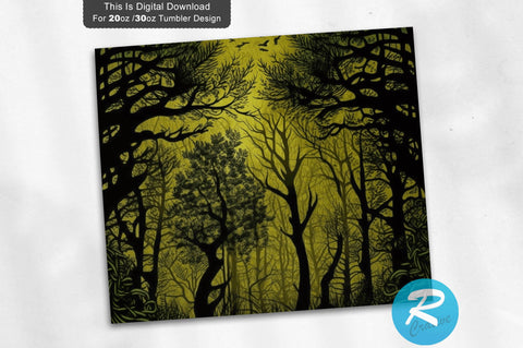 Hunting Forest background 20 oz / 30 oz Tumbler PNG Sublimation Regulrcrative 