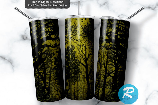 Hunting Forest background 20 oz / 30 oz Tumbler PNG Sublimation Regulrcrative 