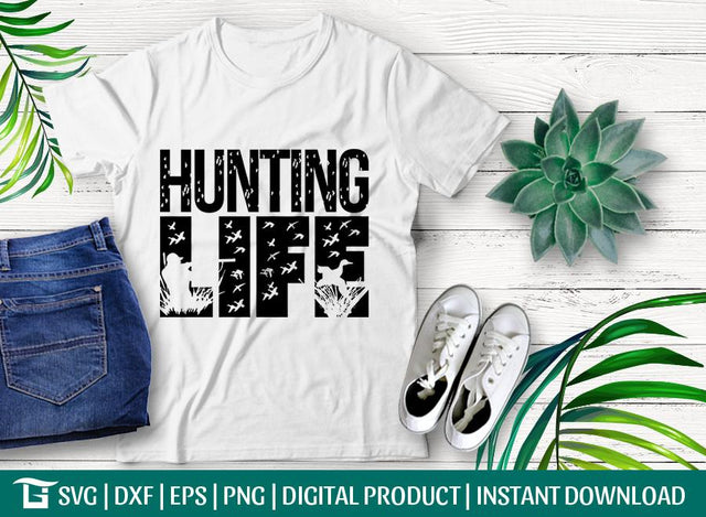 Hunting Life Svg Cut File, Duck Svg, Gander Svg, Animal Svg, Duck Hunting Svg, Tshirt Design, SVG ETC Craft 