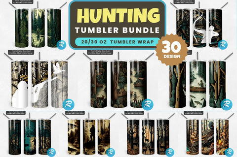 Hunting Png Tumbler Bundle Sublimation Regulrcrative 