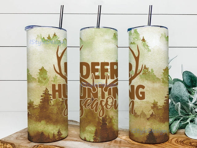 Hunting Season 20oz Tumbler Template, Deer Hunting Tumbler Design, Hunting Tumbler Png, Hunter Sublimation Design, Digital Download Sublimation iStyleDesign 