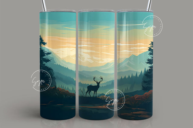 Hunting Season, Deer Hunting Tumbler, Father's Day Gift, Camping 20 oz Skinny Tumbler Wrap, Hunting Christmas Gift for Men, Digital Download Sublimation Syre Digital Creations 