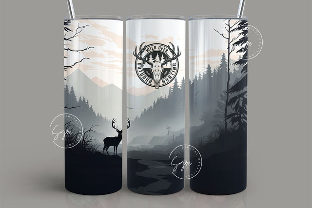 Hunting Season, Deer Hunting Tumbler, Father's Day Gift, Camping 20 oz Skinny Tumbler Wrap, Hunting Christmas Gift for Men, Digital Download Sublimation Syre Digital Creations 