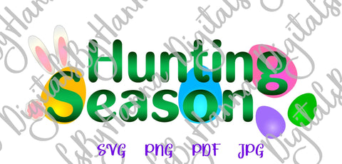 Hunting Season Happy Easter Print & Cut SVG Digitals by Hanna 