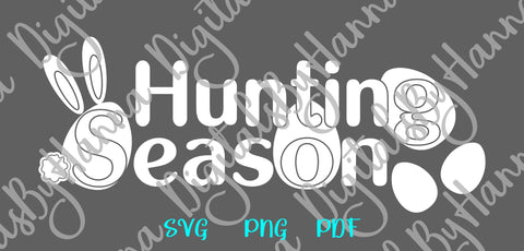 Hunting Season Happy Easter Print & Cut SVG Digitals by Hanna 