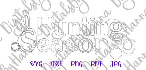 Hunting Season Happy Easter Print & Cut SVG Digitals by Hanna 