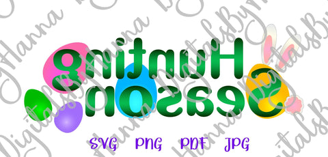 Hunting Season Happy Easter Print & Cut SVG Digitals by Hanna 