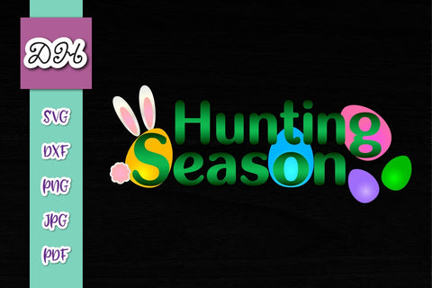 Hunting Season Happy Easter Print & Cut SVG Digitals by Hanna 