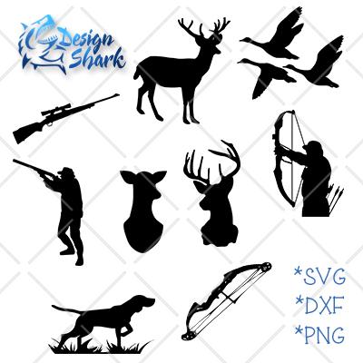 Hunting Silhouettes SVG Design Shark 