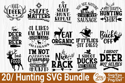 Hunting Svg Bundle, Hunter Svg, Deer Hunting Svg, Hunting Season SVG, Deer Hunting Svg, Hunting Cut File, Hunting and Fishing Svg Dxf Png SVG Svgcraft 