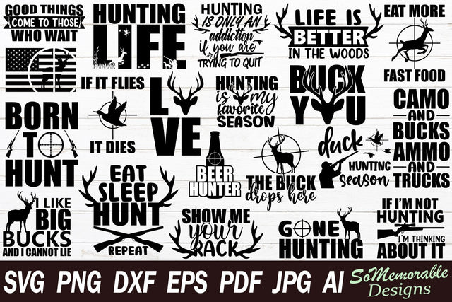 Hunting SVG Bundle SVG SoMemorableDesigns 