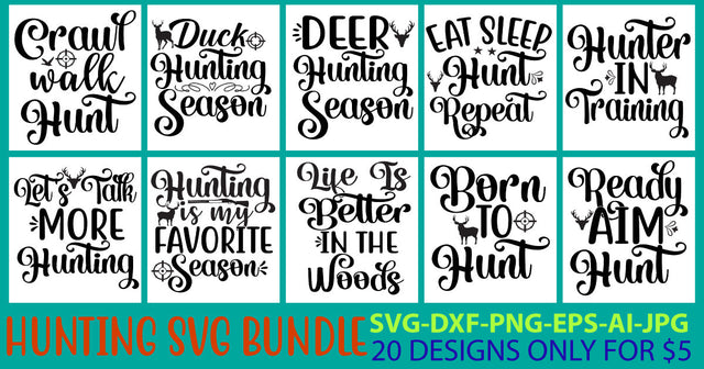 Hunting Svg Bundle SVG Syaman 