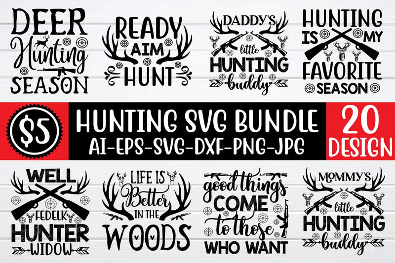 hunting svg bundle vol 1 SVG buydesign 