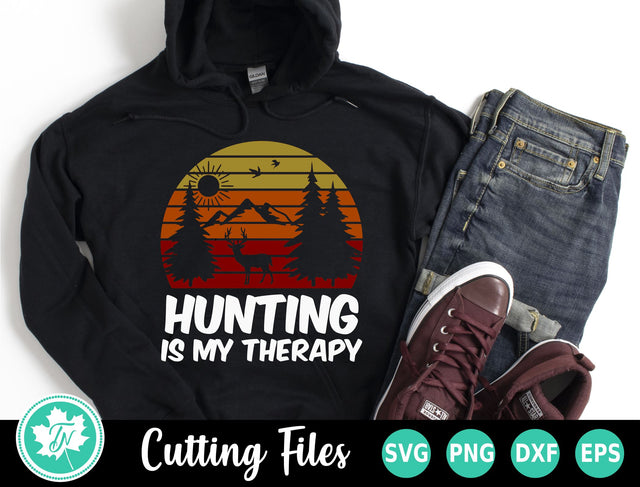 Hunting SVG | Hunting is my Therapy SVG TrueNorthImagesCA 