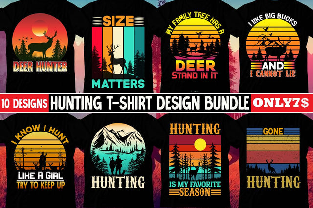 Hunting T-shirt Design Bundle , Hunting Sublimation Design Sublimation Insomnia Std 
