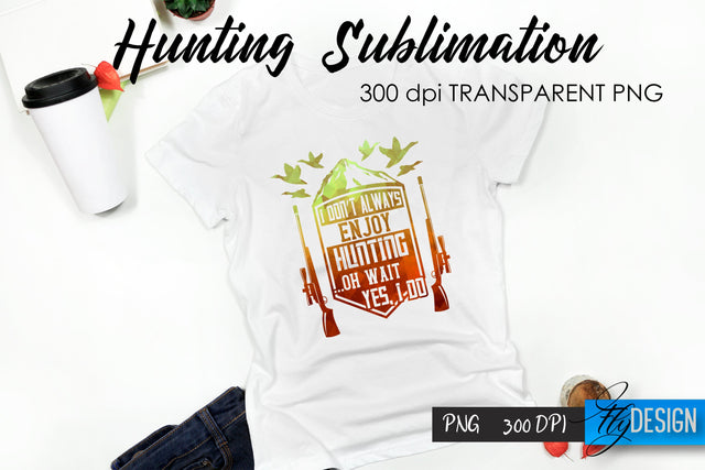 Hunting T-Shirt Sublimation. Hunter T-Shirt Design v.16 Sublimation Fly Design 