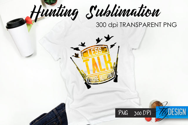 Hunting T-Shirt Sublimation. Hunter T-Shirt Design v.27 Sublimation Fly Design 