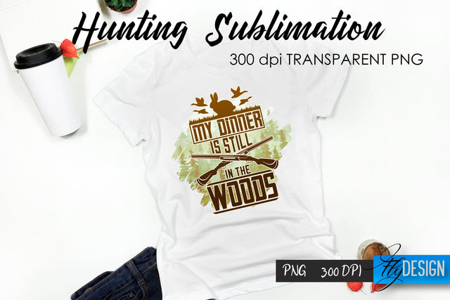 Hunting T-Shirt Sublimation. Hunter T-Shirt Design v.32 Sublimation Fly Design 