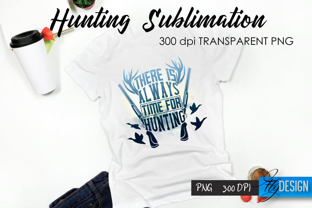 Hunting T-Shirt Sublimation. Hunter T-Shirt Design v.37 Sublimation Fly Design 