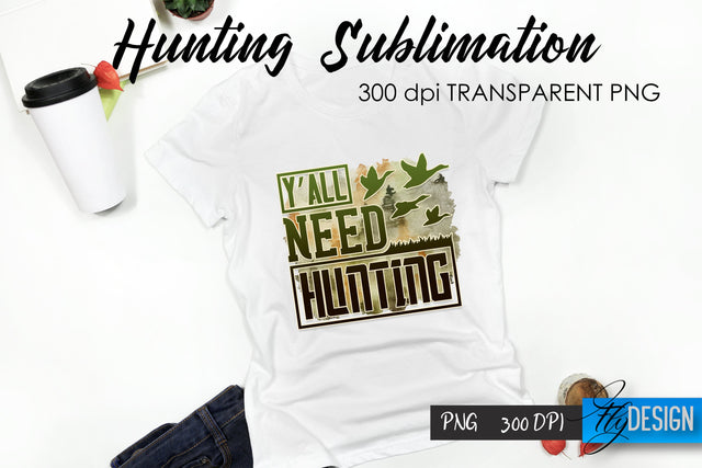 Hunting T-Shirt Sublimation. Hunter T-Shirt Design v.39 Sublimation Fly Design 
