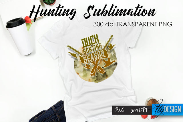 Hunting T-Shirt Sublimation. Hunter T-Shirt Design v.7 Sublimation Fly Design 