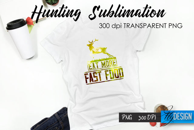 Hunting T-Shirt Sublimation. Hunter T-Shirt Design v.8 Sublimation Fly Design 
