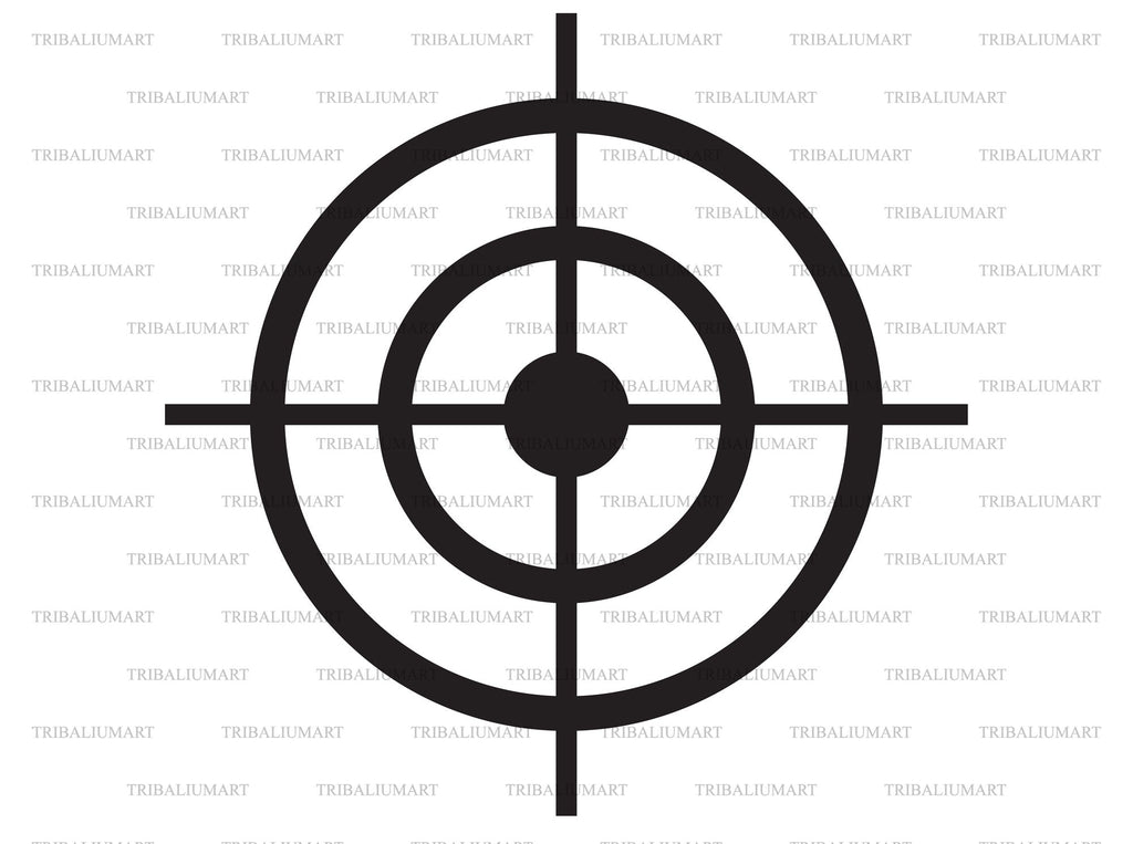 Hunting target. Cut files for Cricut. Clip Art silhouettes (eps, svg