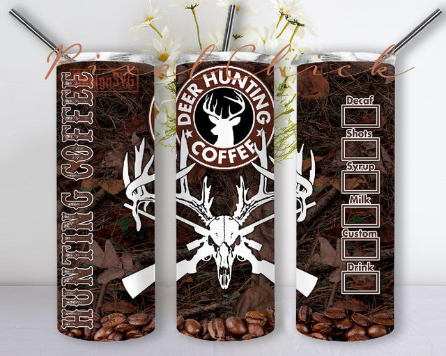 Hunting Wrap, Dear Hunting Sublimation, Hunting Season Straight & Tapered Tumbler PNG Sublimation PixelChick 