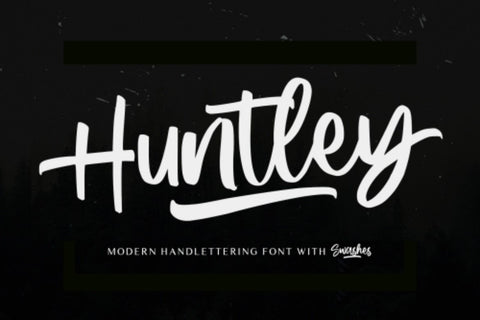 Huntley – Modern Handlettering Swash Font Garisman Studio 