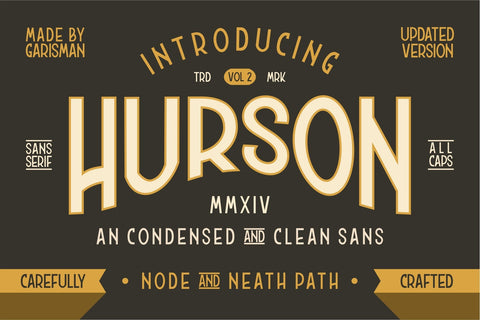 HURSON SANS - Clean Version Font Garisman Studio 