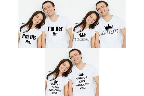 Husband And Wife Quotes SVG Bundle, Love Couple Matching T Shirt SVG Paper Switch 