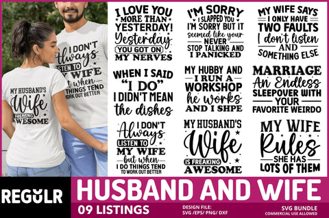 Husband and Wife Quotes Svg Bundle SVG Regulrcrative 