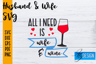 Husband and Wife SVG | Husband Quotes SVG | Wife Quotes Designs SVG Fly Design 