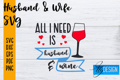 Husband and Wife SVG | Husband Quotes SVG | Wife Quotes Designs SVG Fly Design 