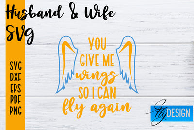 Husband and Wife SVG | Husband Quotes SVG | Wife Quotes Designs SVG Fly Design 