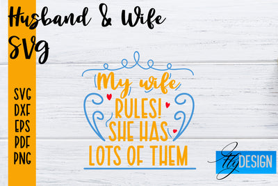 Husband and Wife SVG | Husband Quotes SVG | Wife Quotes Designs SVG Fly Design 