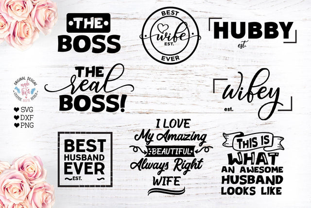 Husband and Wife SVG - Wife SVG - Husband SVG SVG Graphic House Design 