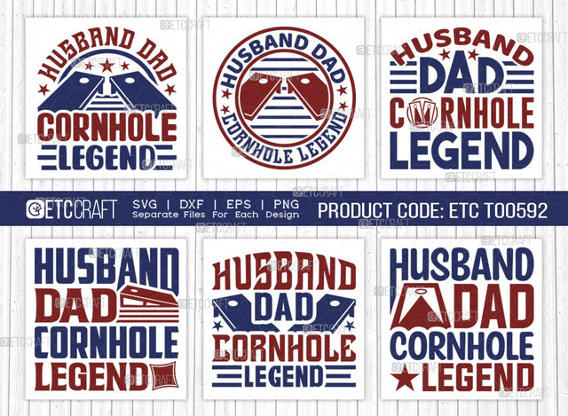 Husband Dad Cornhole Legend SVG Bundle, Cornhole Player Svg, Cornhole game Svg, Corn Hole Gift Svg, Cornhole Quotes, ETC T00592 SVG ETC Craft 
