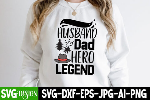 Husband Dad Hero Legend SVG Design, Husband Dad Hero Legend SVG Cut File, Happy Father's Day SVG Cut File, Father's Day Sublimation Design, Dad SVG Bundle, Dad SVG Design Quotes , Dad Sublimation Design SVG BlackCatsMedia 