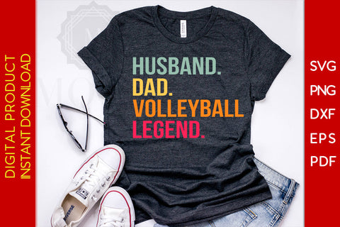 Husband Dad Volleyball Legend SVG PNG PDF Cut File SVG Creativedesigntee 