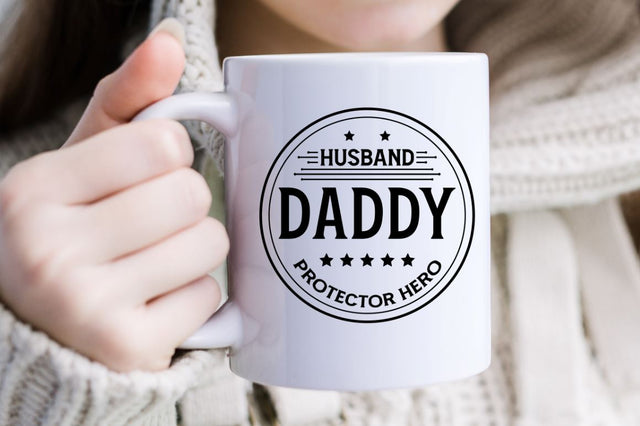 Husband daddy protector hero SVG SVG DESIGNISTIC 