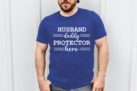 Husband Daddy Protector I Father's Day SVG I Dad Quotes SVG SVG Happy Printables Club 