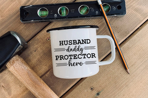Husband Daddy Protector I Father's Day SVG I Dad Quotes SVG SVG Happy Printables Club 