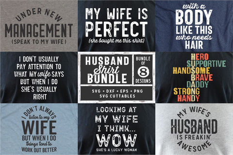 Husband Shirt svg Bundle - Men's svg- Funny Men's Shirt svg Bundle - Cut File - svg - dxf - eps - png - Silhouette - Cricut SVG Svg Cuttables 