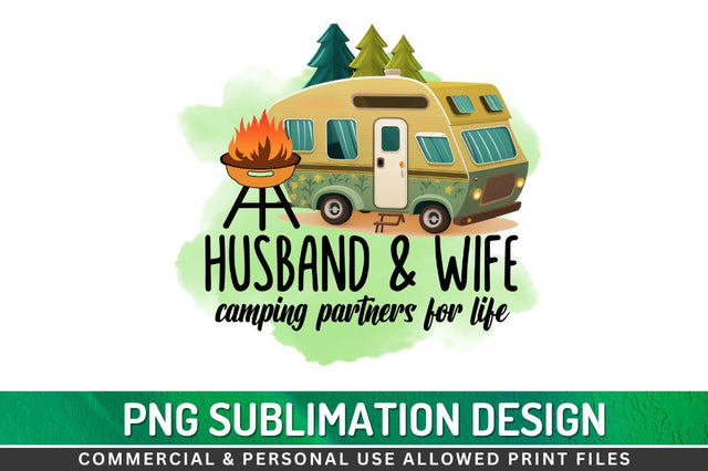 Husband & wife camping Sublimation PNG Sublimation Regulrcrative 