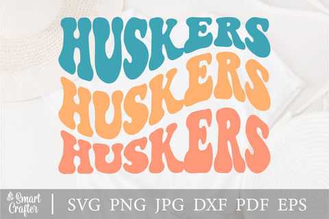 Huskers svg wavy style svg, EPS PNG Cricut Instant Download SVG Fauz 