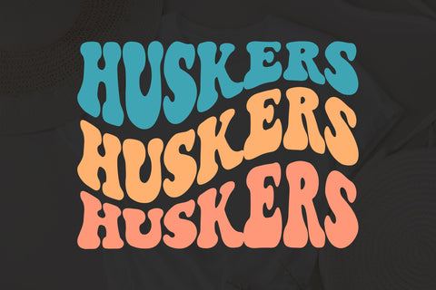 Huskers svg wavy style svg, EPS PNG Cricut Instant Download SVG Fauz 