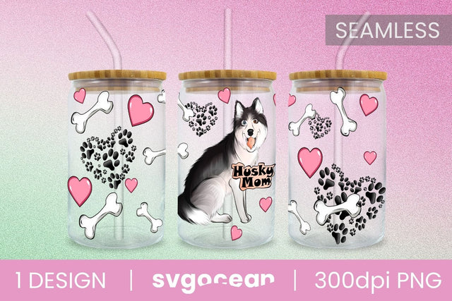 Husky Can Glass PNG Sublimation SvgOcean 